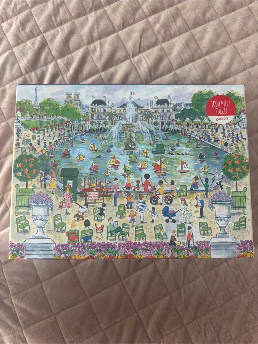 Michael Storrings Colorful Park Fountain 1000-Piece Puzzle - Multicolor